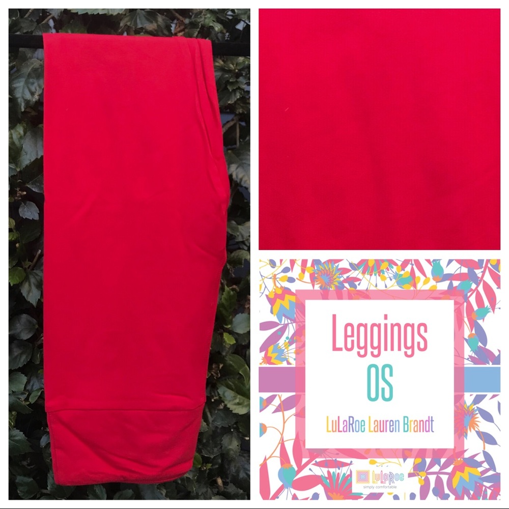 NEW LuLaRoe OS Solid Red Leggings